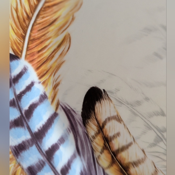 Pier 1 Ironstone Feather Luncheon Plates Set Of 2 - Picture 4 of 5